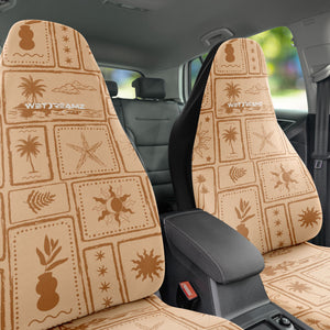 Beige Hawaiian Quilt Car Seat Cover