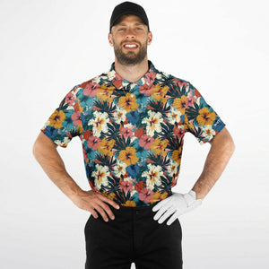 Men's Golf Polo - Abstract Floral