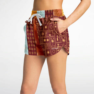 Lines Pattern Design Athletic Loose Shorts - AOP