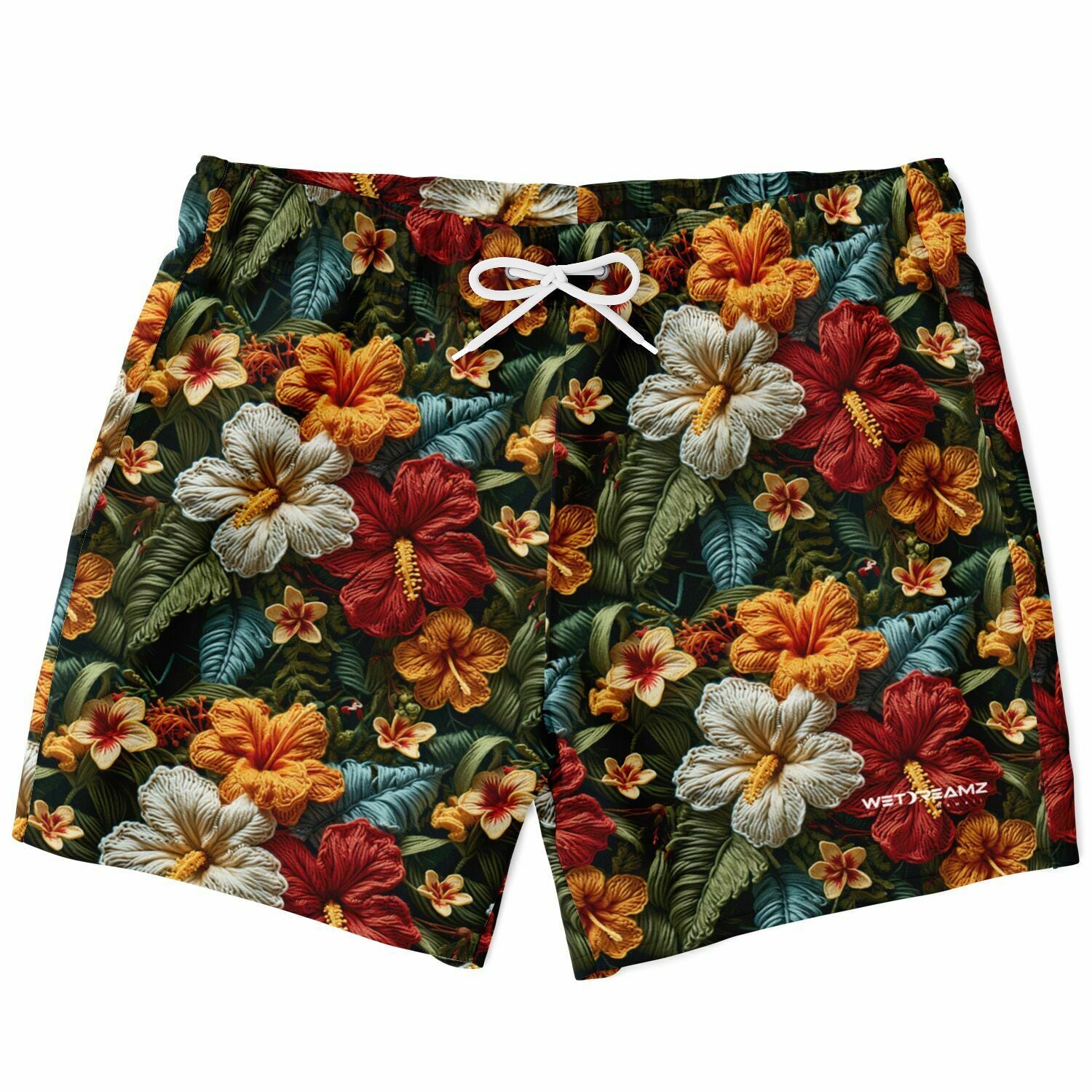 Swim Trunks - Crochet Hibiscus