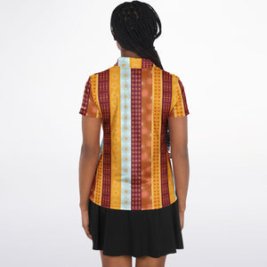 Brown Sun Polo Shirt - AOP