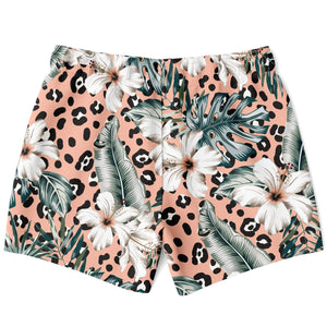 Swim Trunks - Pink Hibiscus Panther