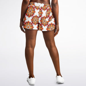 Fire Pattern Design Athletic Loose Shorts - AOP