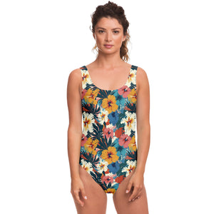 One-Piece Swimsuit - Abstract Floral