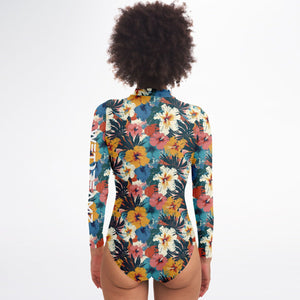 Bodysuit Long Sleeve - Abstract Floral