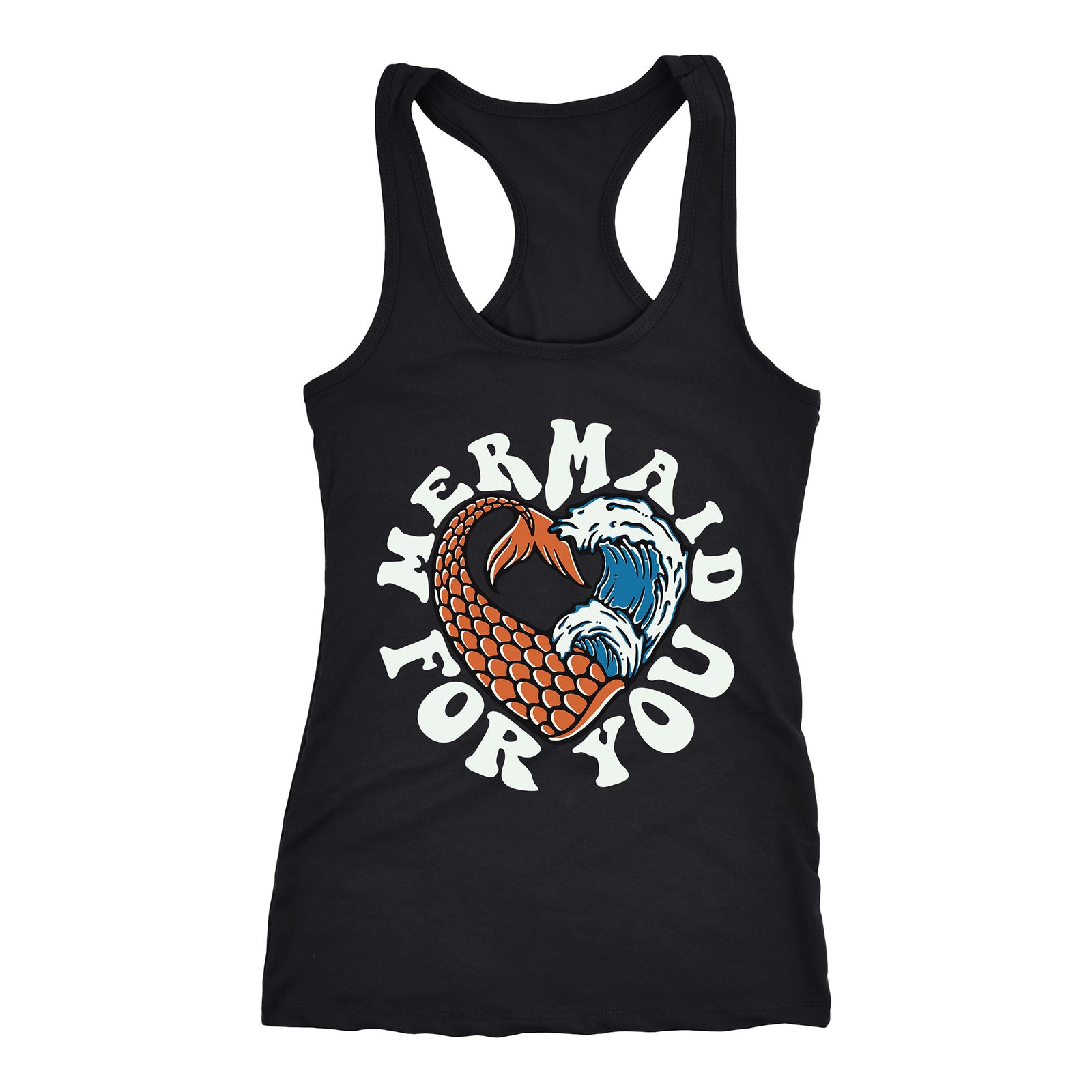 Mermaid for You Heart Racerback Tank