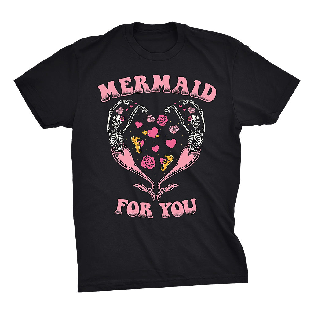 Unisex Mermaid For You Tee - Pink Print