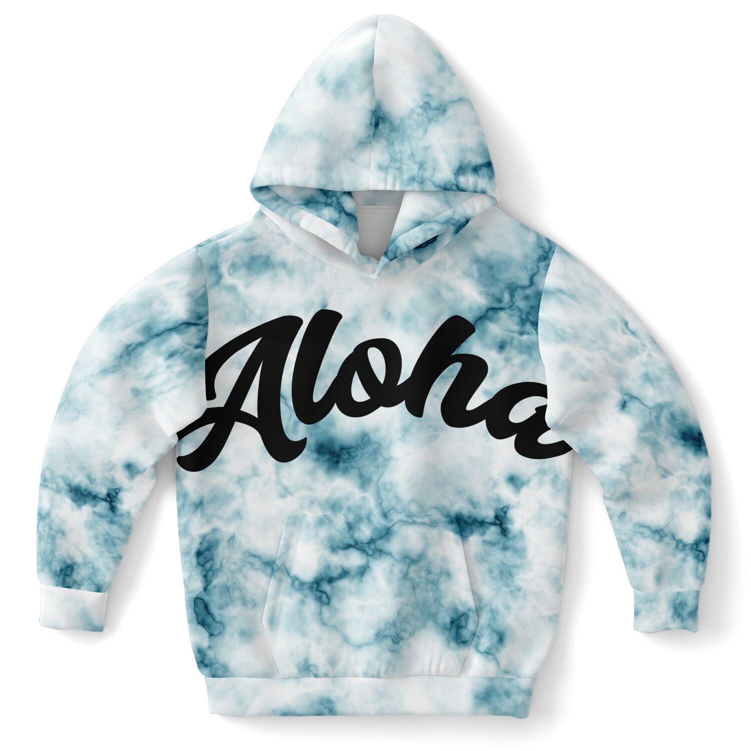 Kids Unisex Aloha Hoodie - White Wash