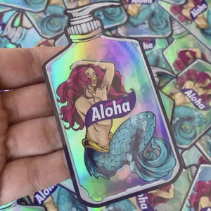 "Spread Aloha" Holographic Sticker