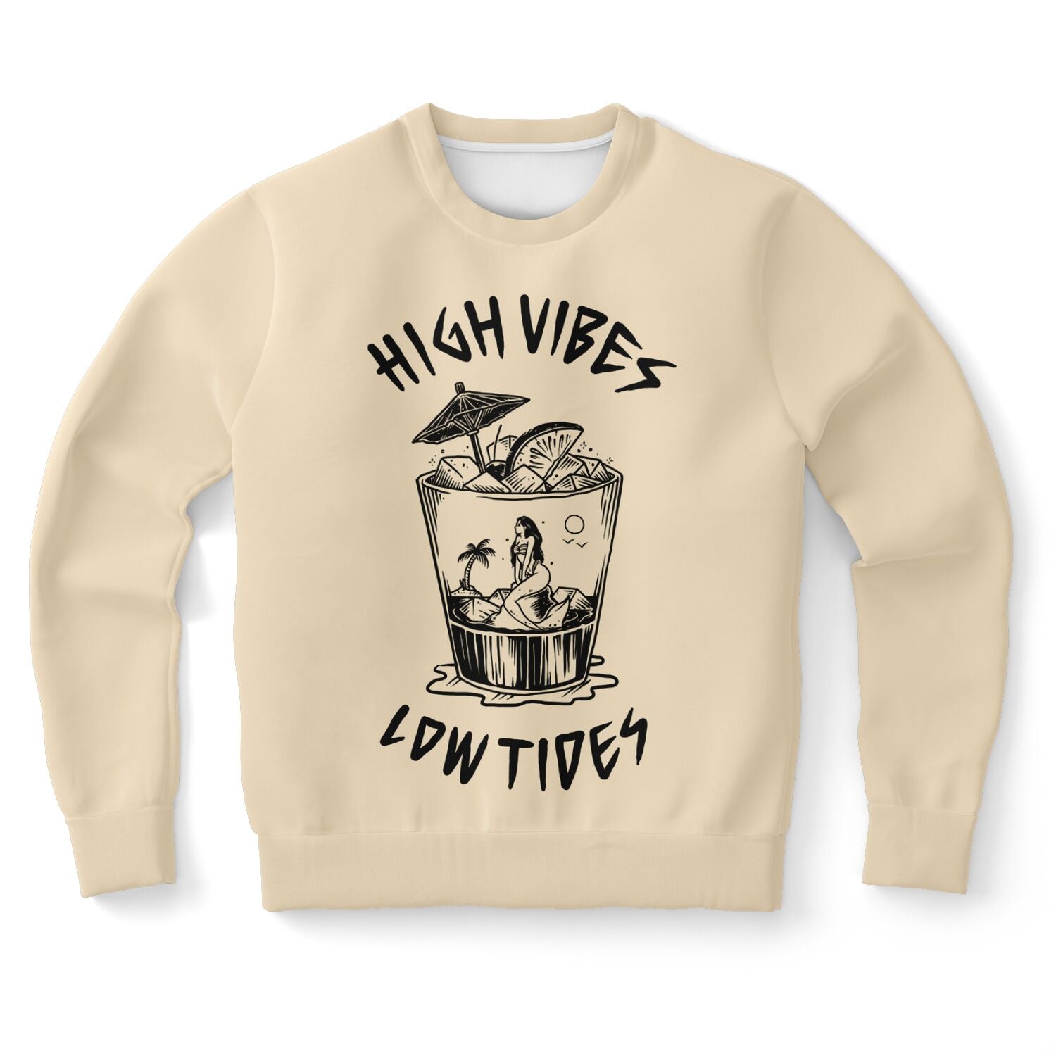 Unisex High Vibes, Low Tides Sweatshirt - Sand
