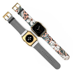 "Pink Panther x White Hibiscus" Watch Band