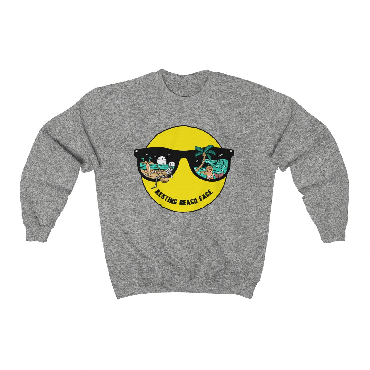 Unisex "Resting Beach Face" Crewneck Sweatshirt