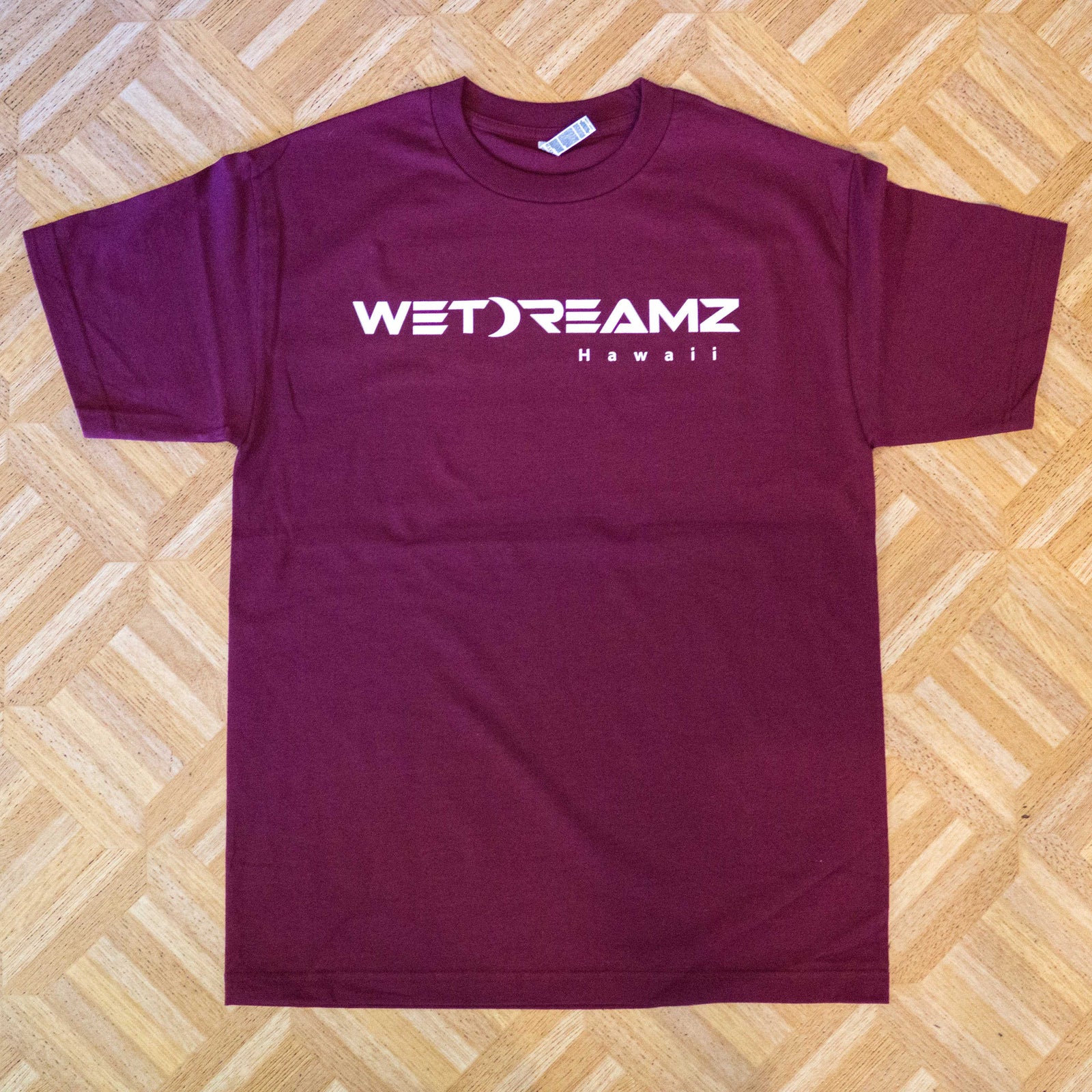 "Cream WD Logo" Tee - Burgundy