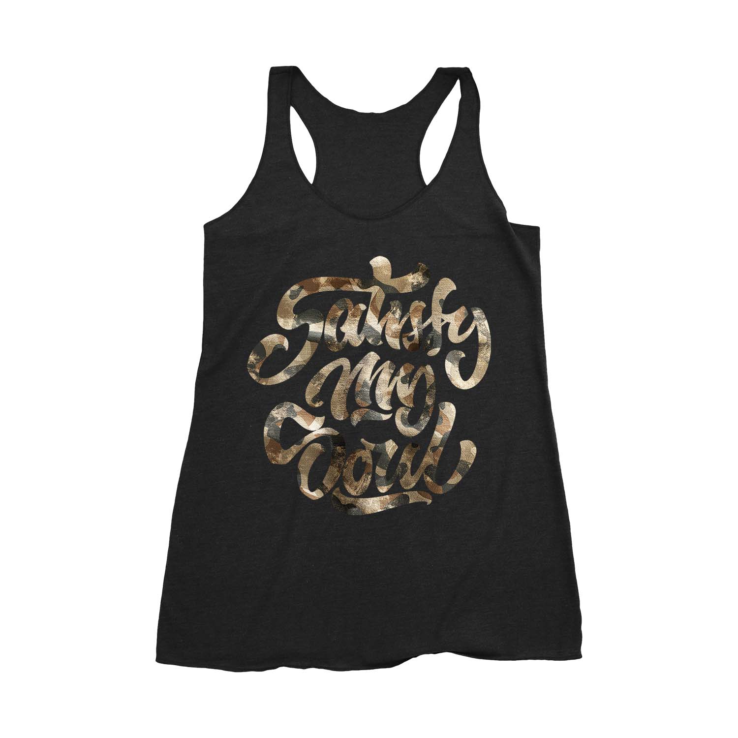 Desert Camo Satisfy My Soul Racerback Tank