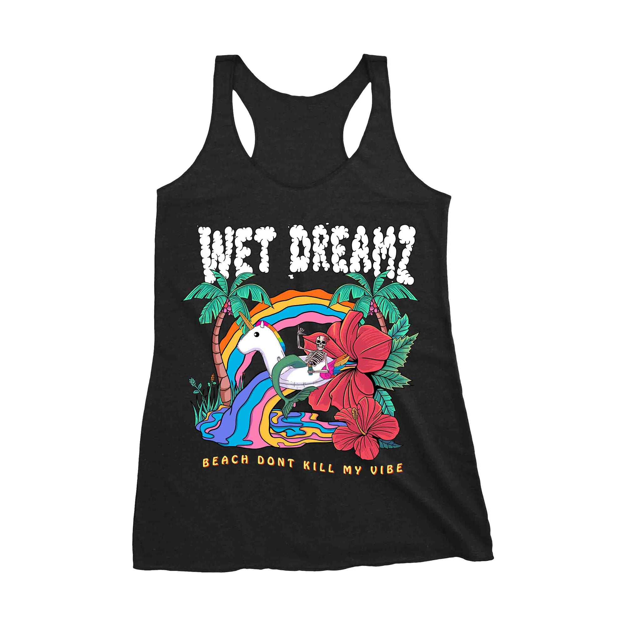 "Beach, Don't Kill My Vibe" Racerback Tank