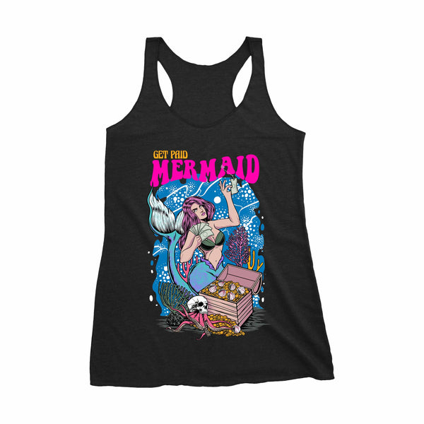 "Get Paid Mermaid" Racerback Tank
