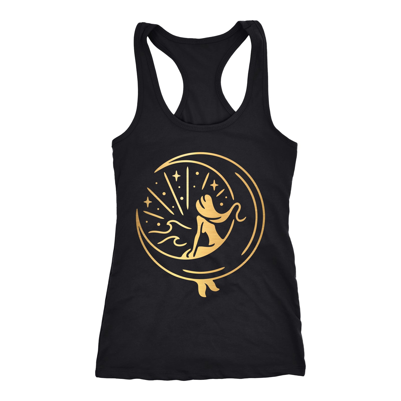 "Mahina Mermaid" Racerback Tank - Metallic Gold