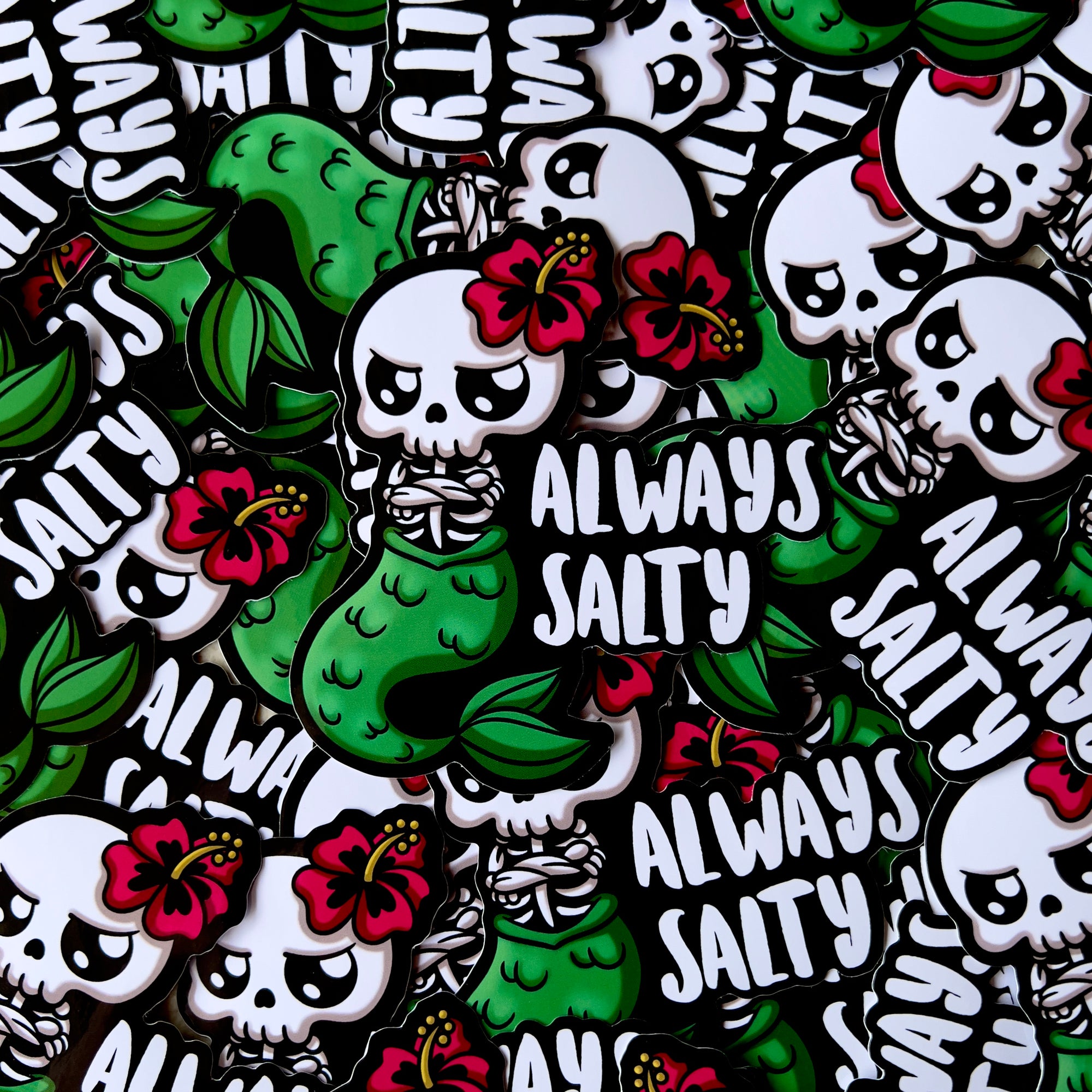 "Kawaii Always Salty" Sticker