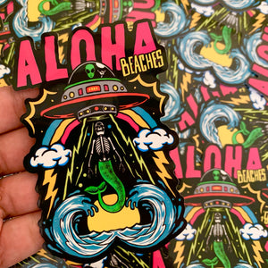 "Aloha Beaches" Sticker
