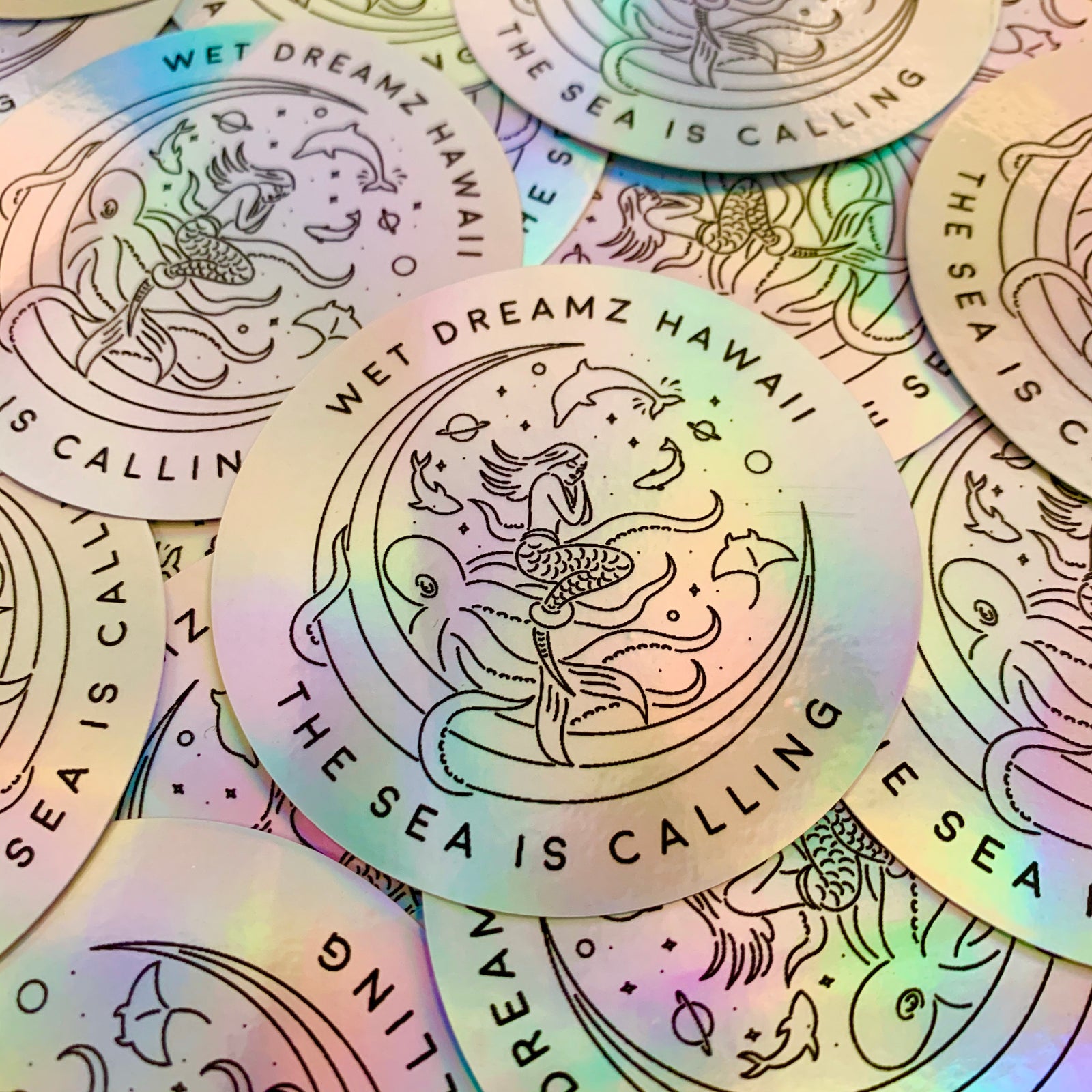 "Neon Dreamz Mermaid" Sticker - Holographic