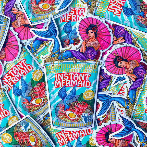 "Instant Mermaid" Sticker