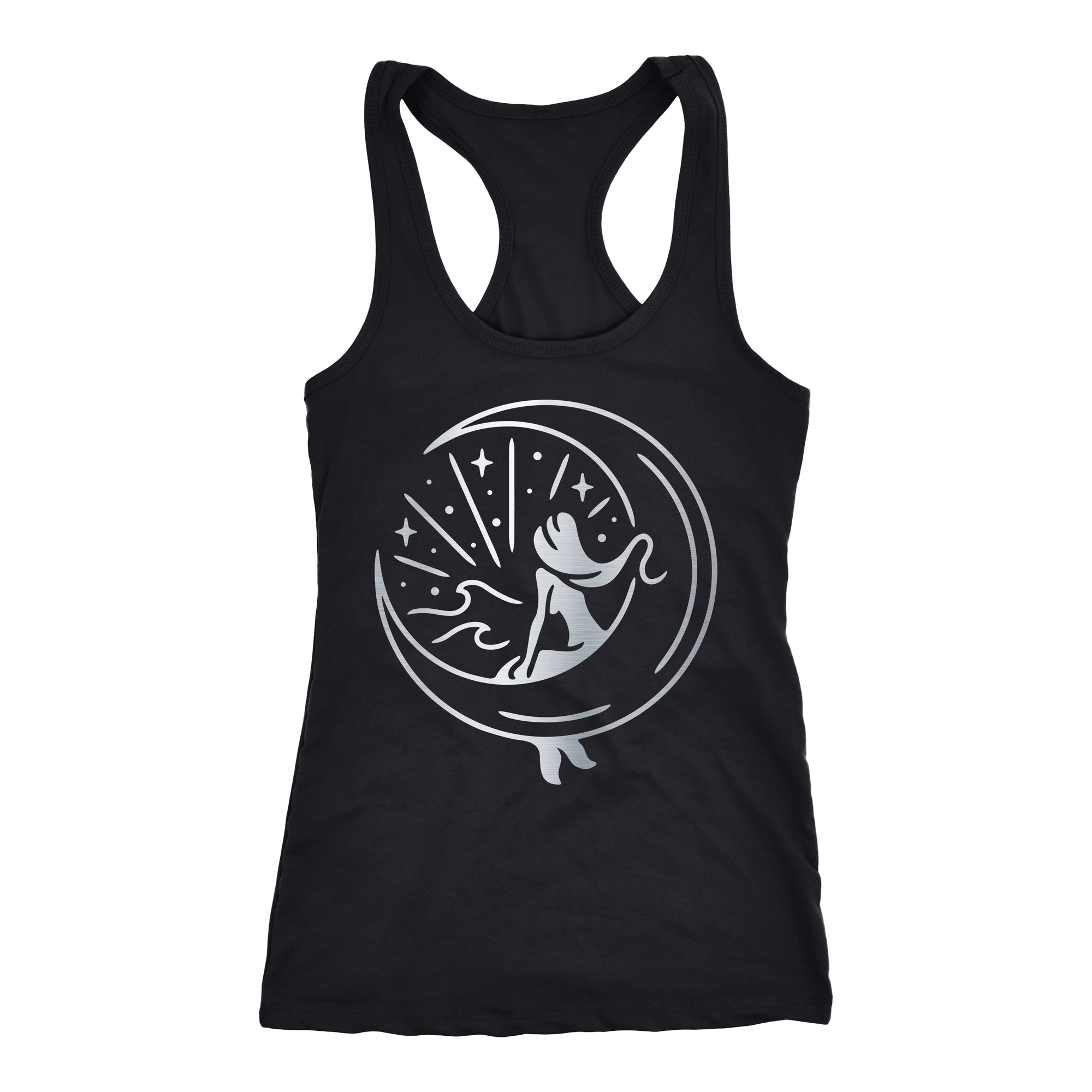 "Mahina Mermaid" Racerback Tank - Silver