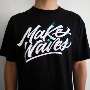 "Make Waves" Black Tee