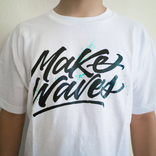 "Make Waves" White Tee