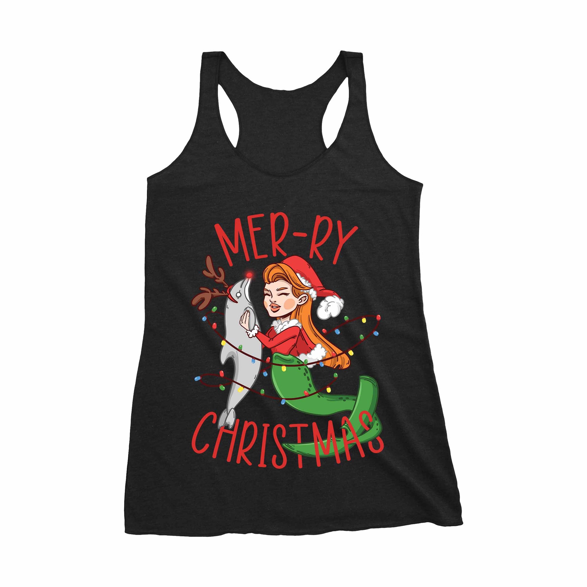 "Mer-ry Christmas" Racerback Tank