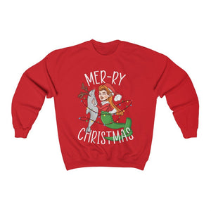 Unisex "Mer-ry Christmas" Crewneck Sweatshirt