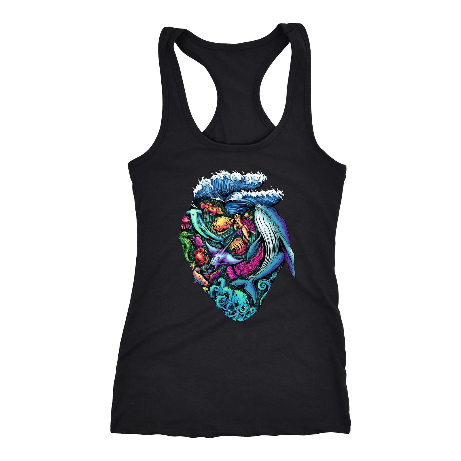 "Ocean Heart V2" Racerback Tank