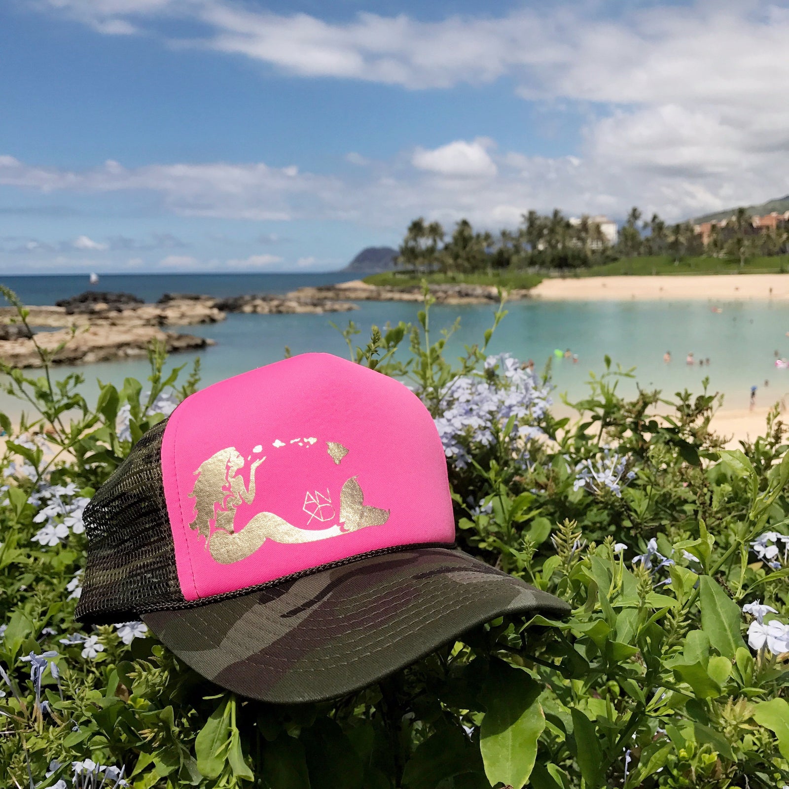 Mermaid Trucker - Pink/Camo
