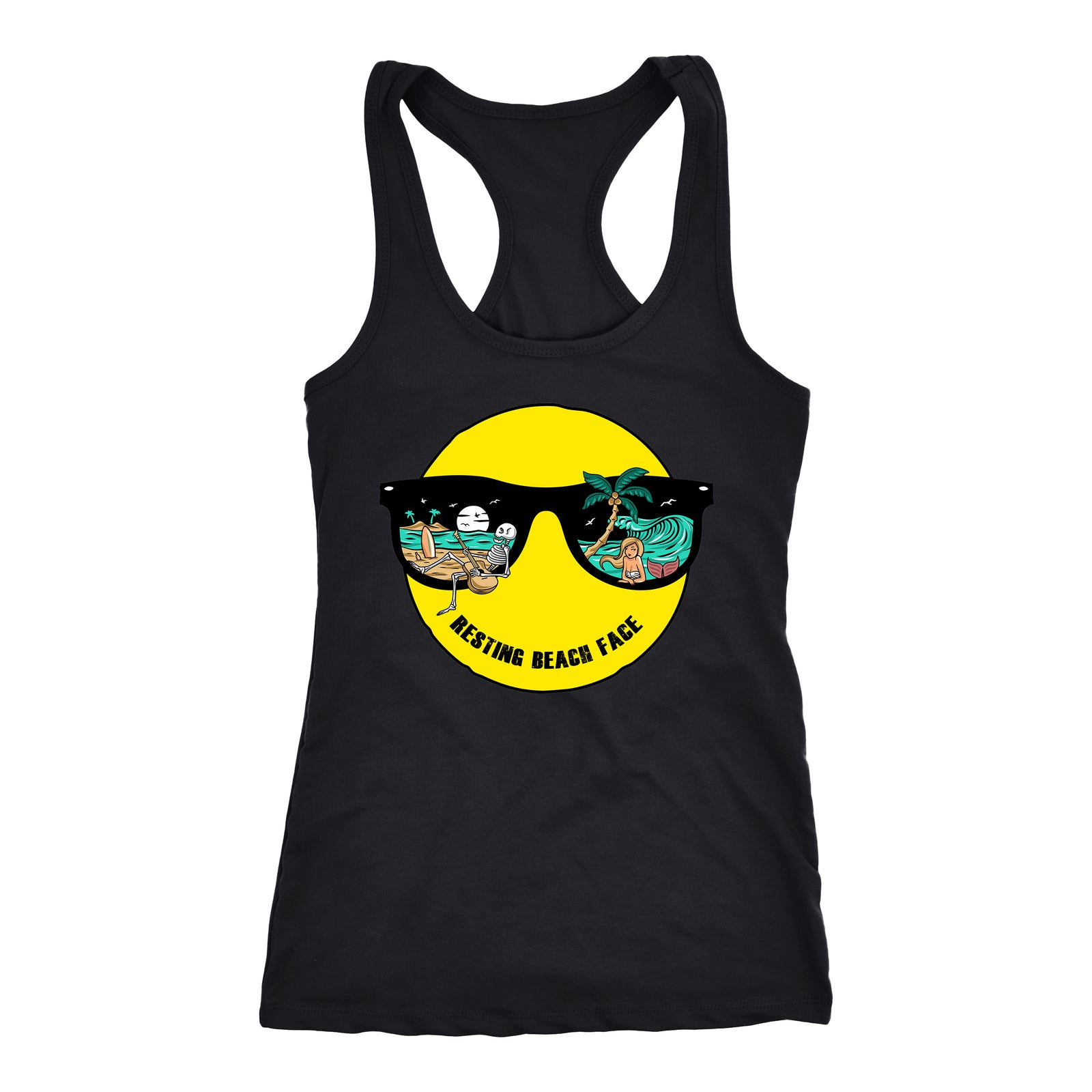 "Resting Beach Face" Racerback Tank