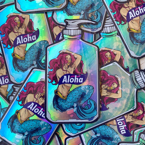 "Spread Aloha" Holographic Sticker