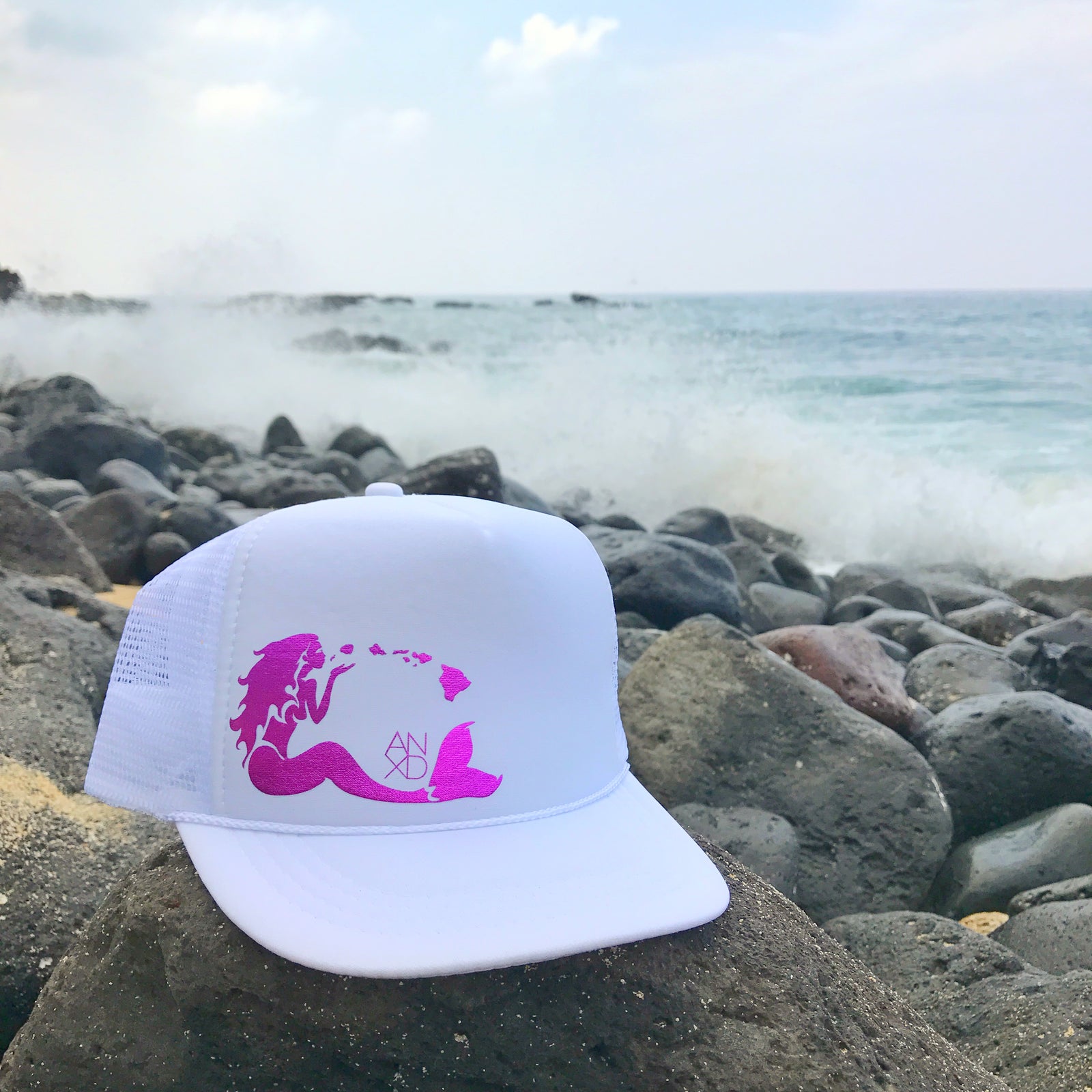 Mermaid Trucker - White
