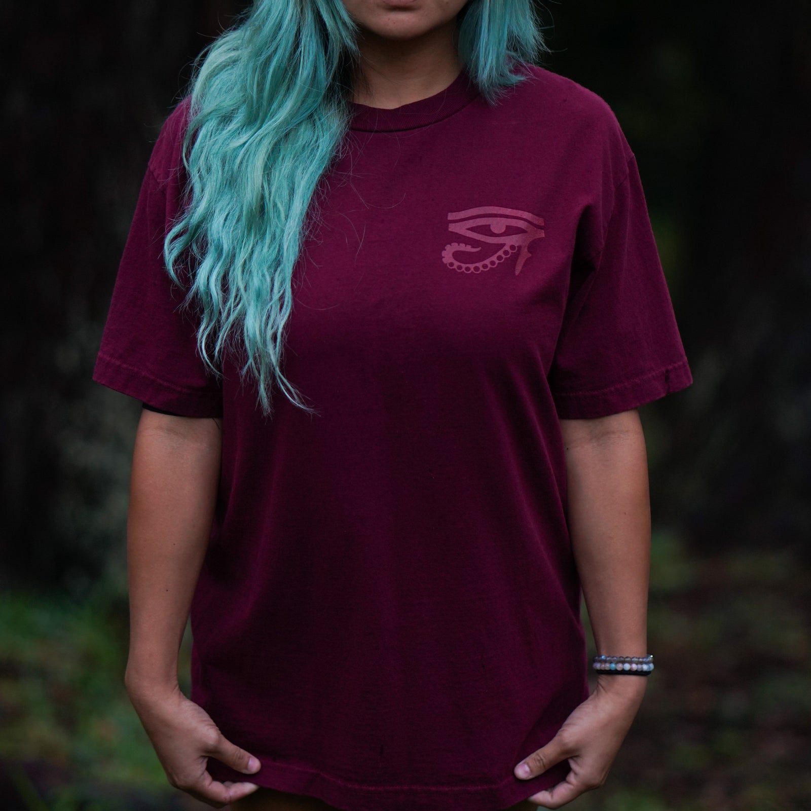 "Tako Eye Logo" Tee - Burgundy