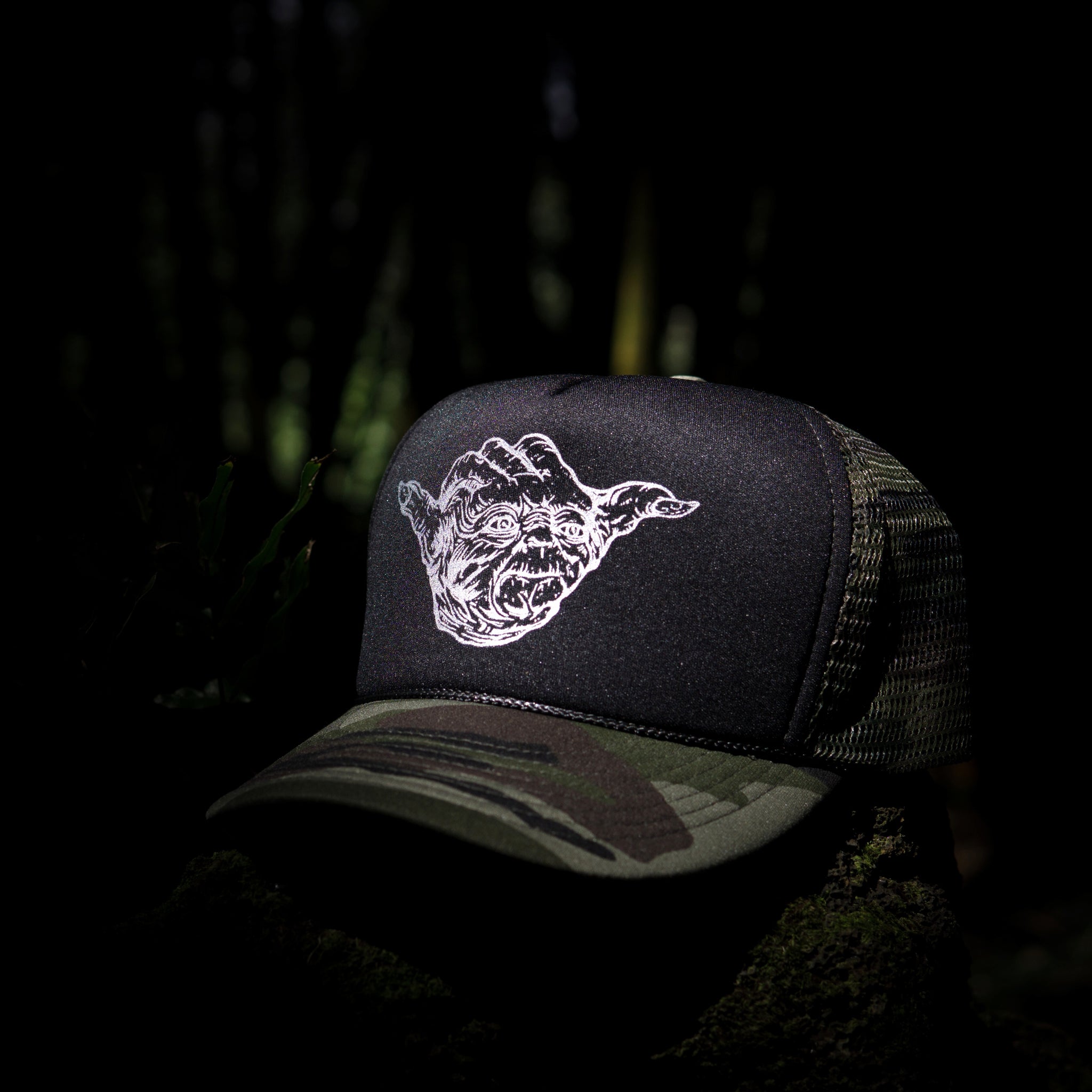 Yo Shaka Black/Camo Trucker Wet Dreamz Hawaii - Main Image