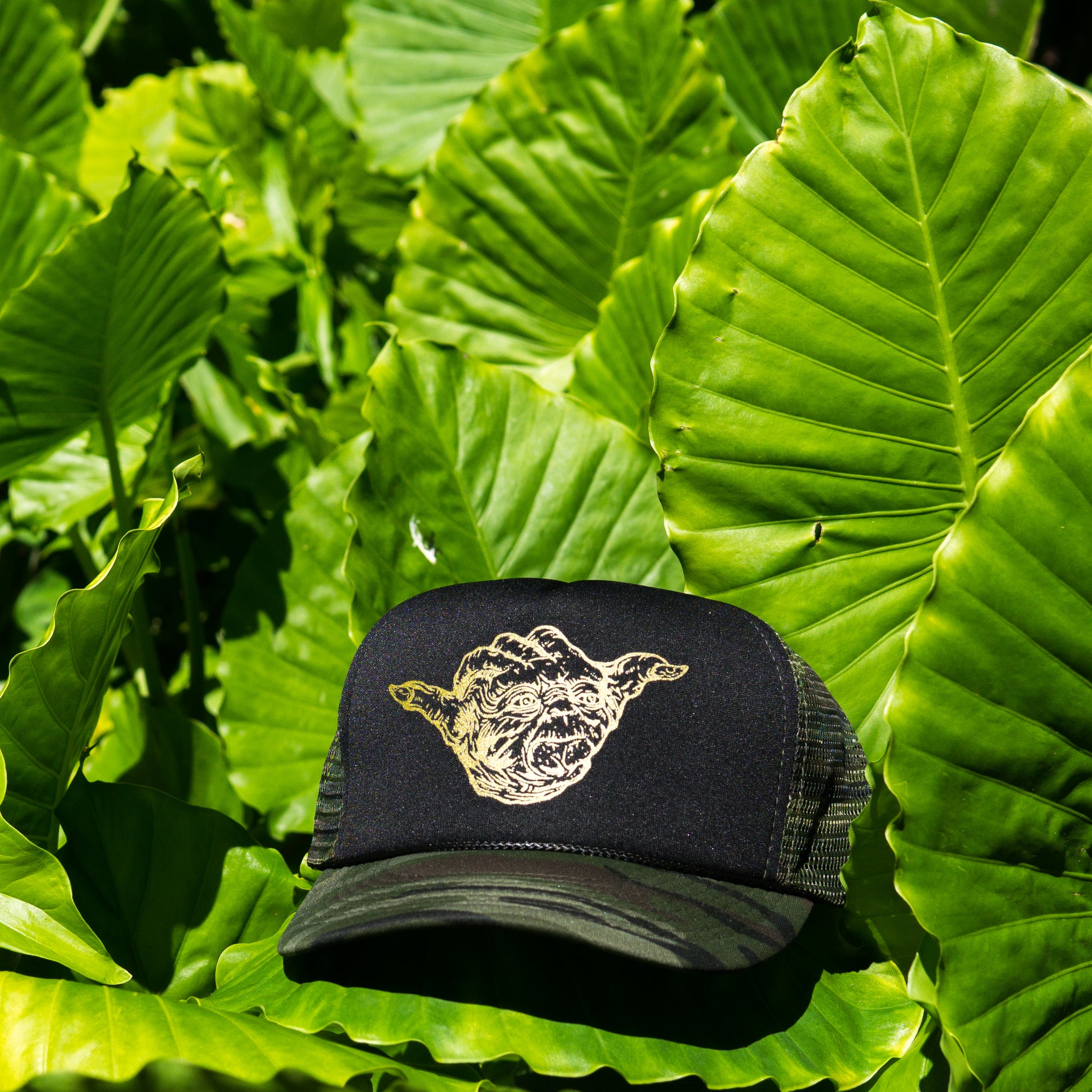 Yo Shaka Black/Camo Trucker Wet Dreamz Hawaii