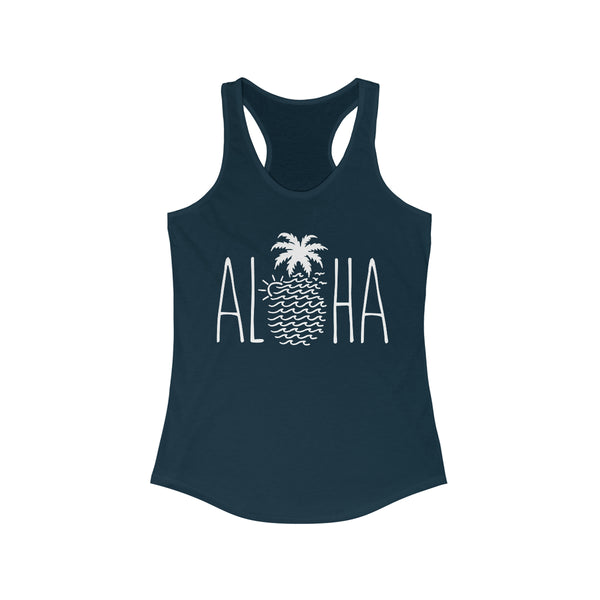 "Aloha Wavy Pineapple" Racerback Tank
