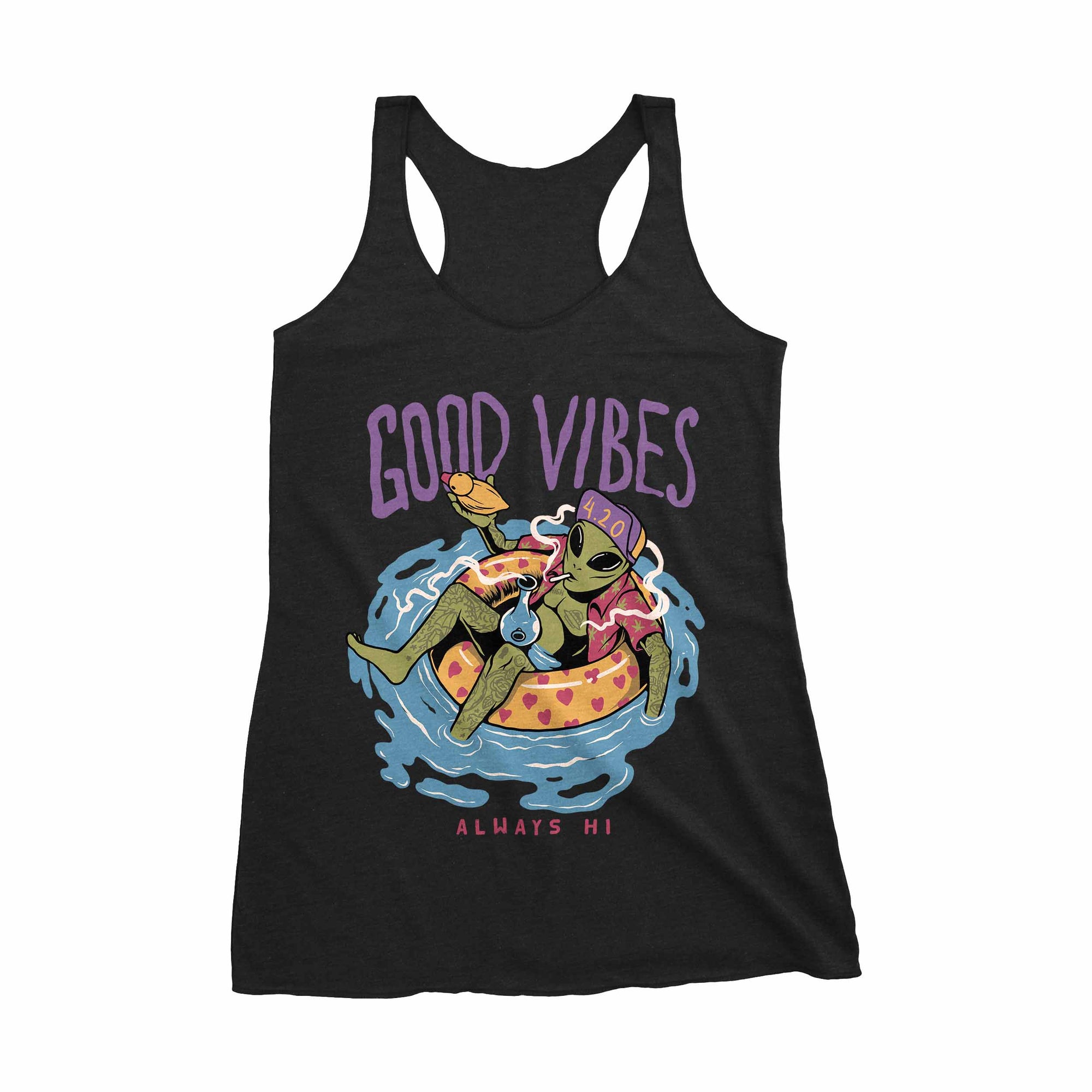 "Good Vibes in the HI" Tri-Blend Racerback Tank