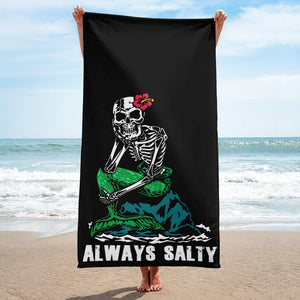 "Always Salty" Beach Towel