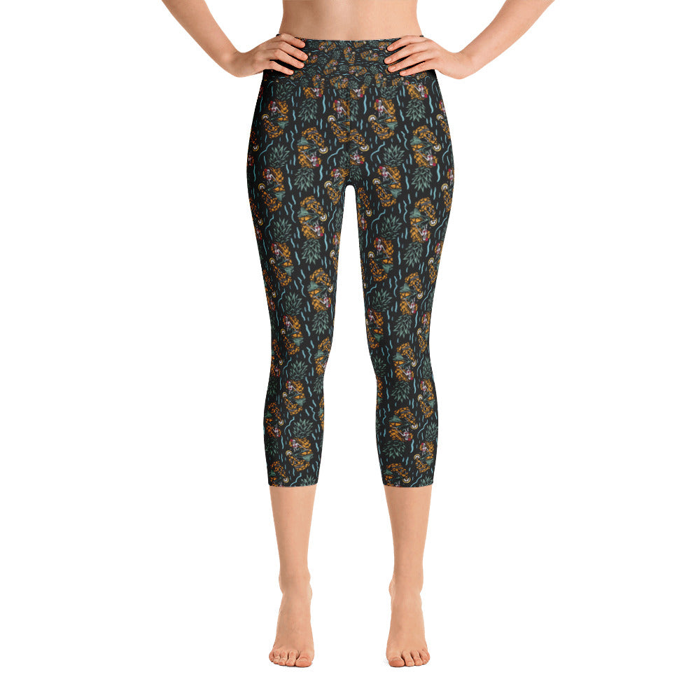 "Pina Skullada" Yoga Capri Leggings